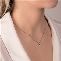 Necklace Mirco Visconti Woman in White Gold Zaffiro 0.54 Ct II95/10Z - II95/10Z